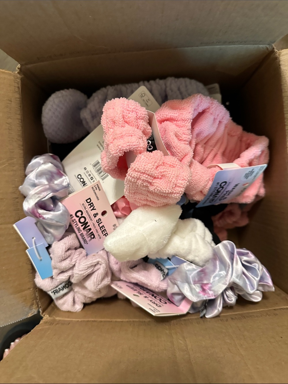 Conair Wash & Prep Spa Headwrap - Light Pink/White 15 piece